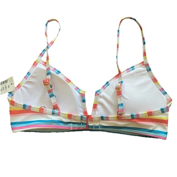 AEROPOSTALE Live Love Dream Rainbow Stripe Bikini Top Small New Partial Tags - Picture 3 of 7